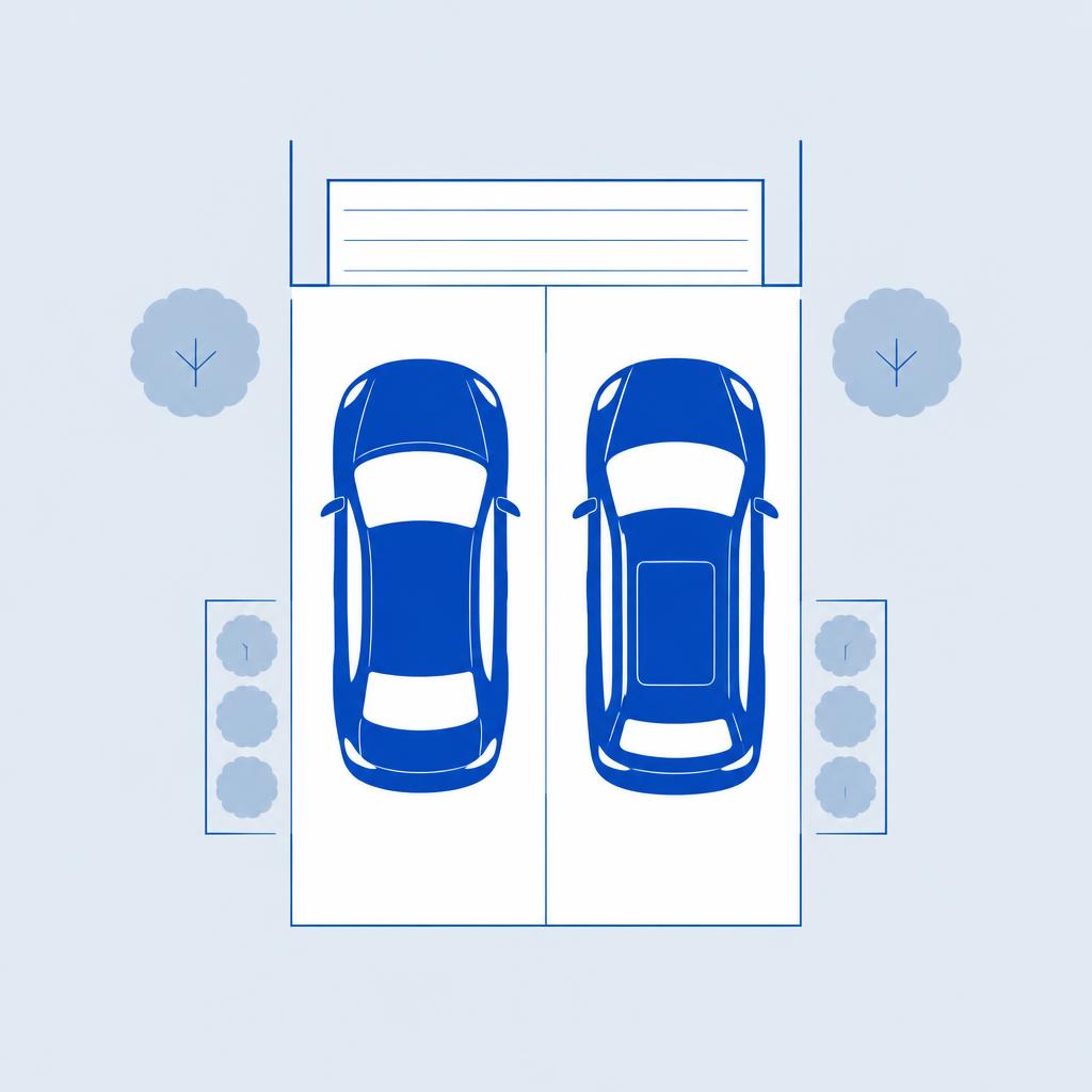 Illustrated medium driveway size example